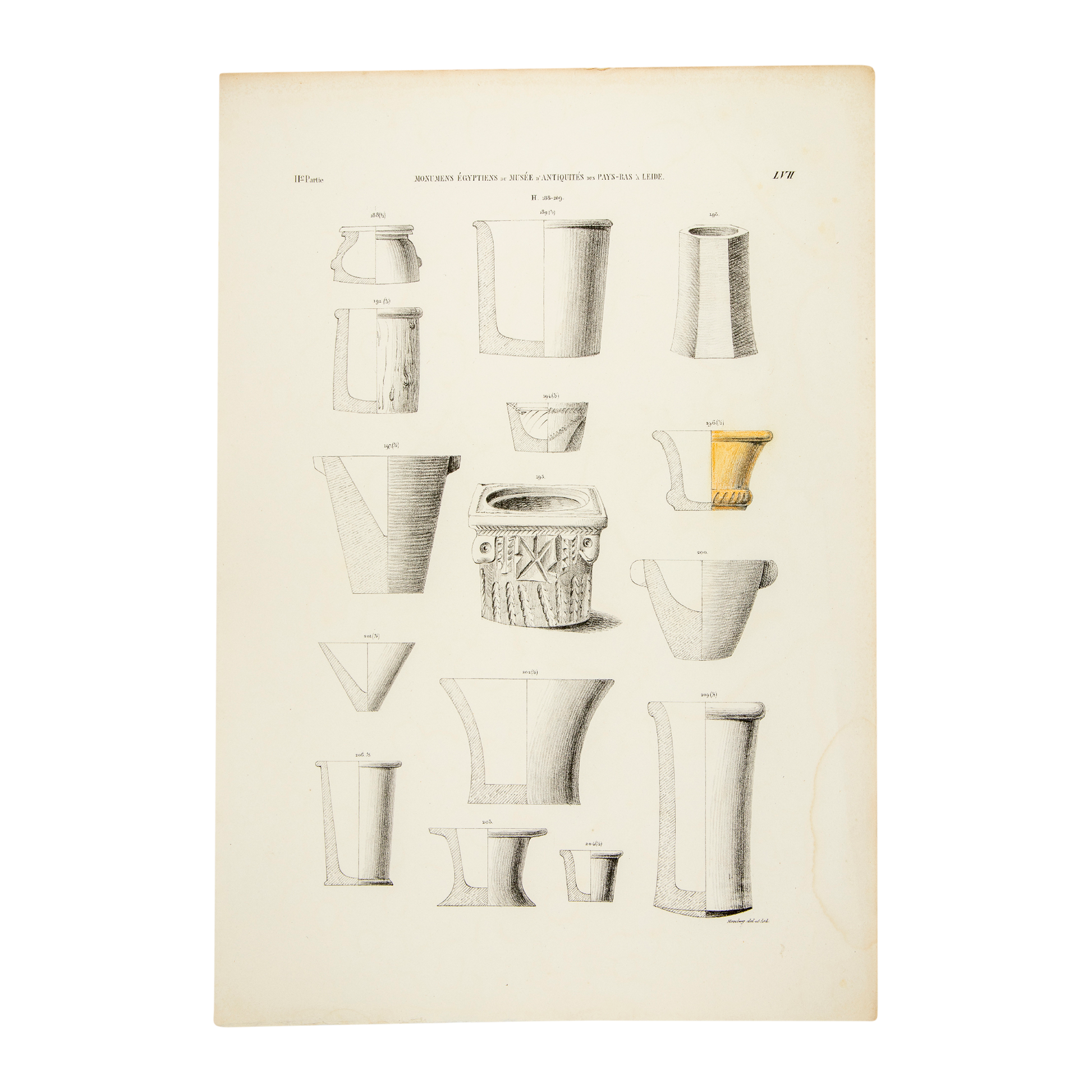 Litho Egyptische potjes, 1840-1