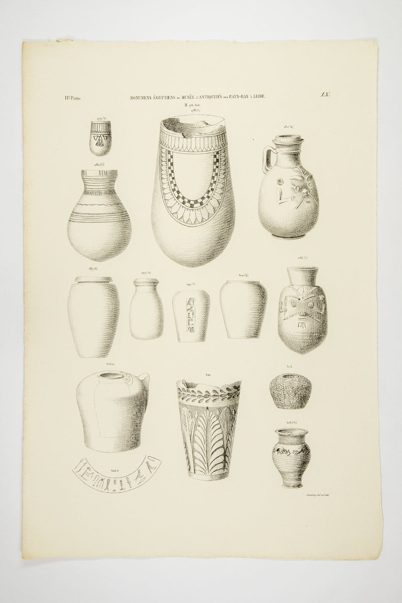 Set litho's van Egyptische vazen-zoom-