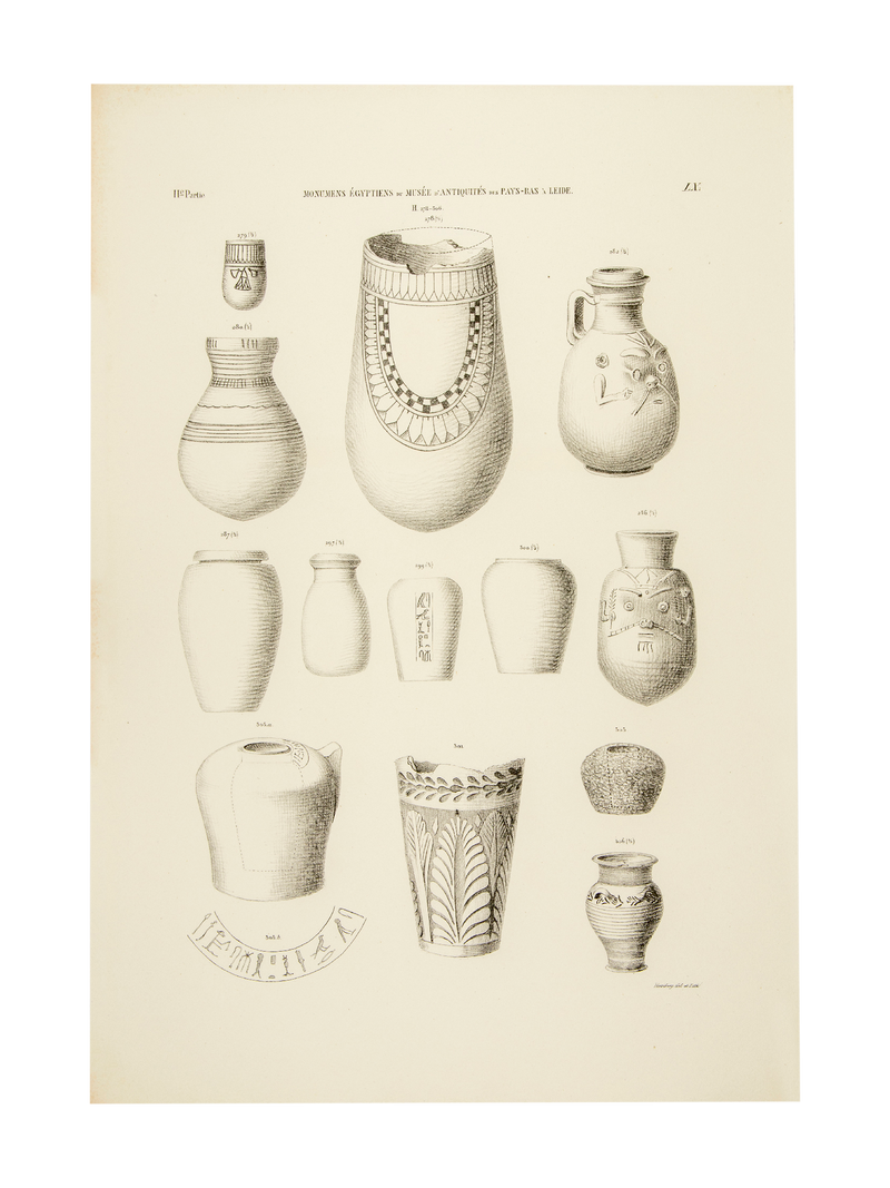 Set litho's van Egyptische vazen-zoom-