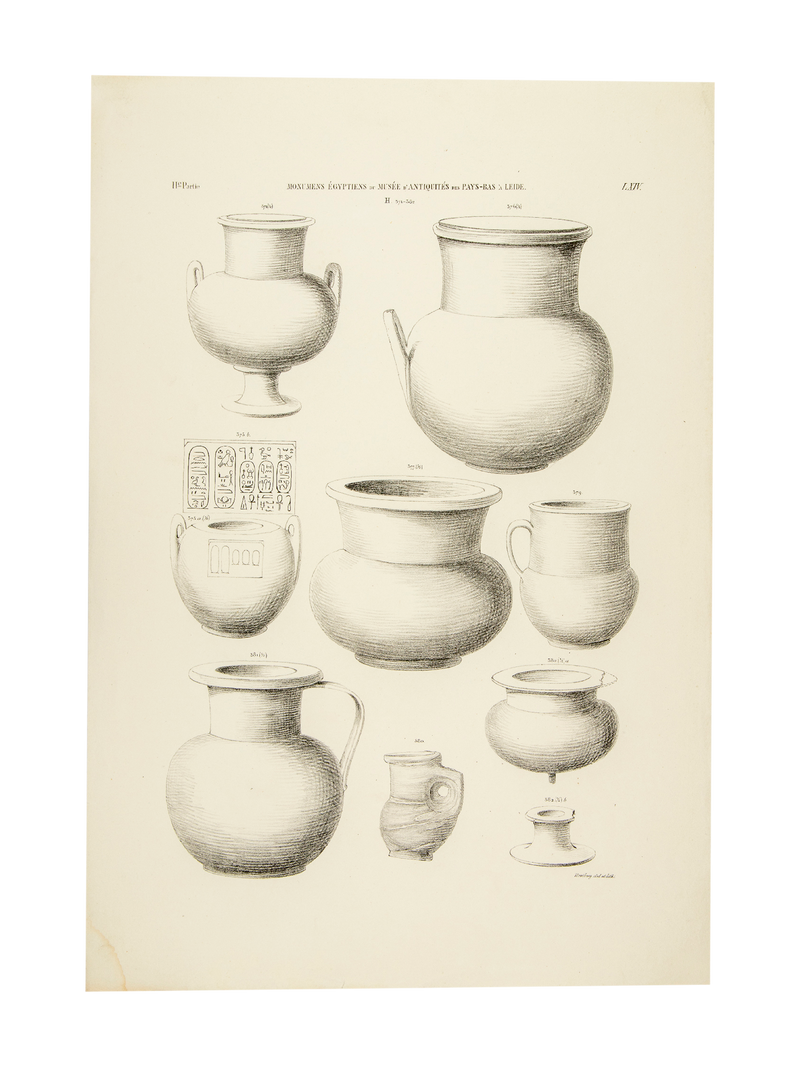 Set litho's van Egyptische vazen-zoom-