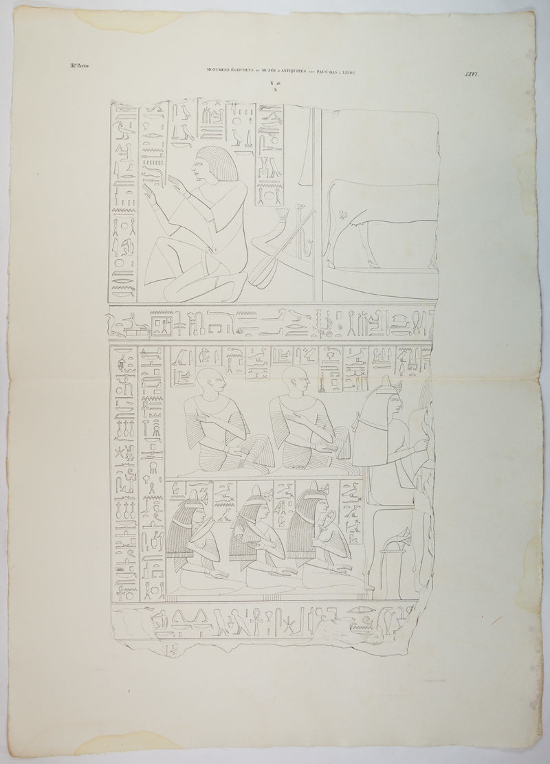 Litho Egyptische reliëfs van Ptahmes-zoom-
