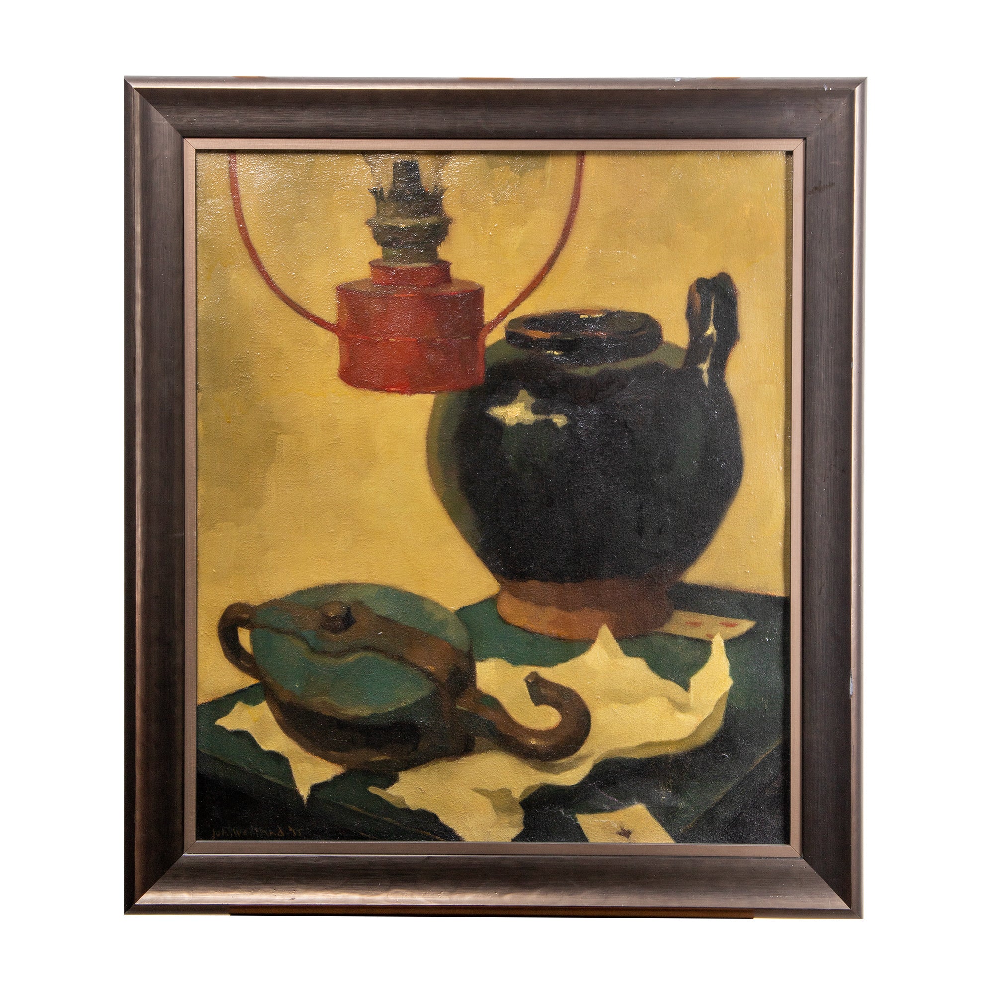 Jan Weiland, 'Stilleven met lamp'; 1955-zoom-1