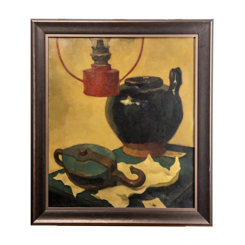 Jan Weiland, 'Stilleven met lamp'; 1955-zoom-