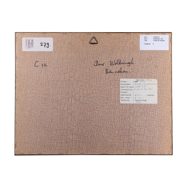 Ans Woldringh, 'Onder de struiken'; 1974-zoom-