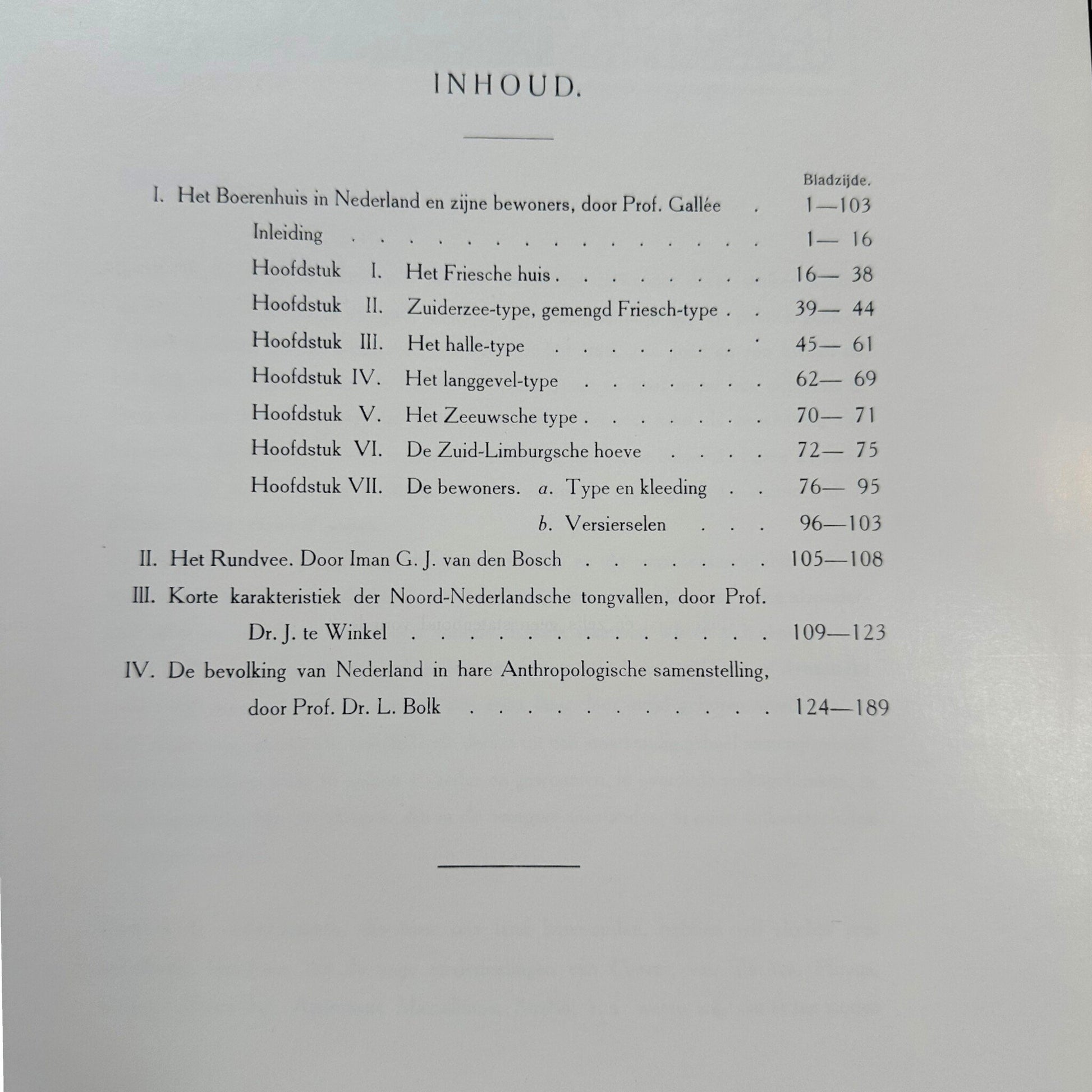 J.H. Gallée, 'Het Boerenhuis in Nederland en zijn bewoners', 1978-3