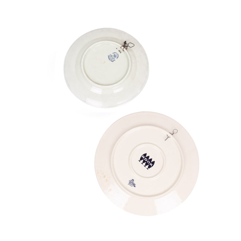 Twee delftsblauwe wandborden, 20e eeuw-zoom-