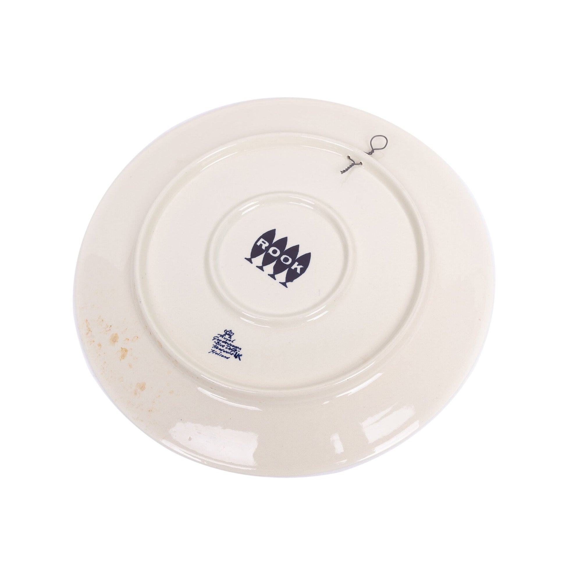 Twee delftsblauwe wandborden, 20e eeuw-6