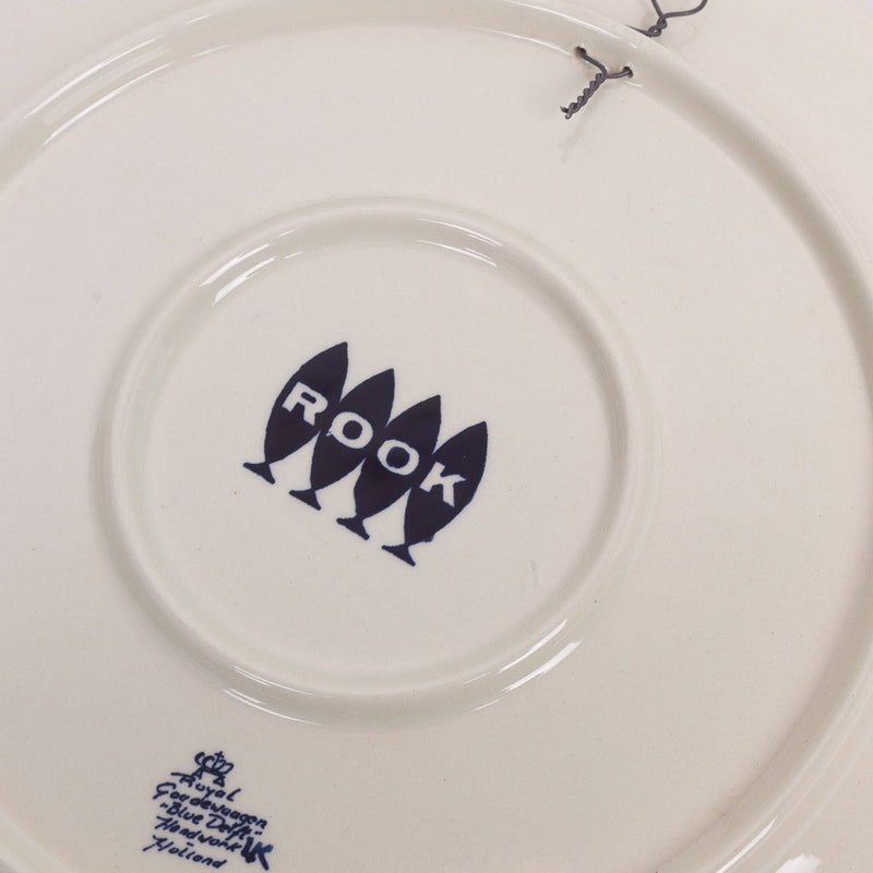 Twee delftsblauwe wandborden, 20e eeuw-zoom-