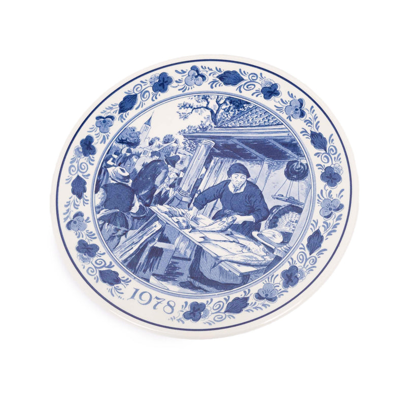 Twee delftsblauwe wandborden, 20e eeuw-zoom-