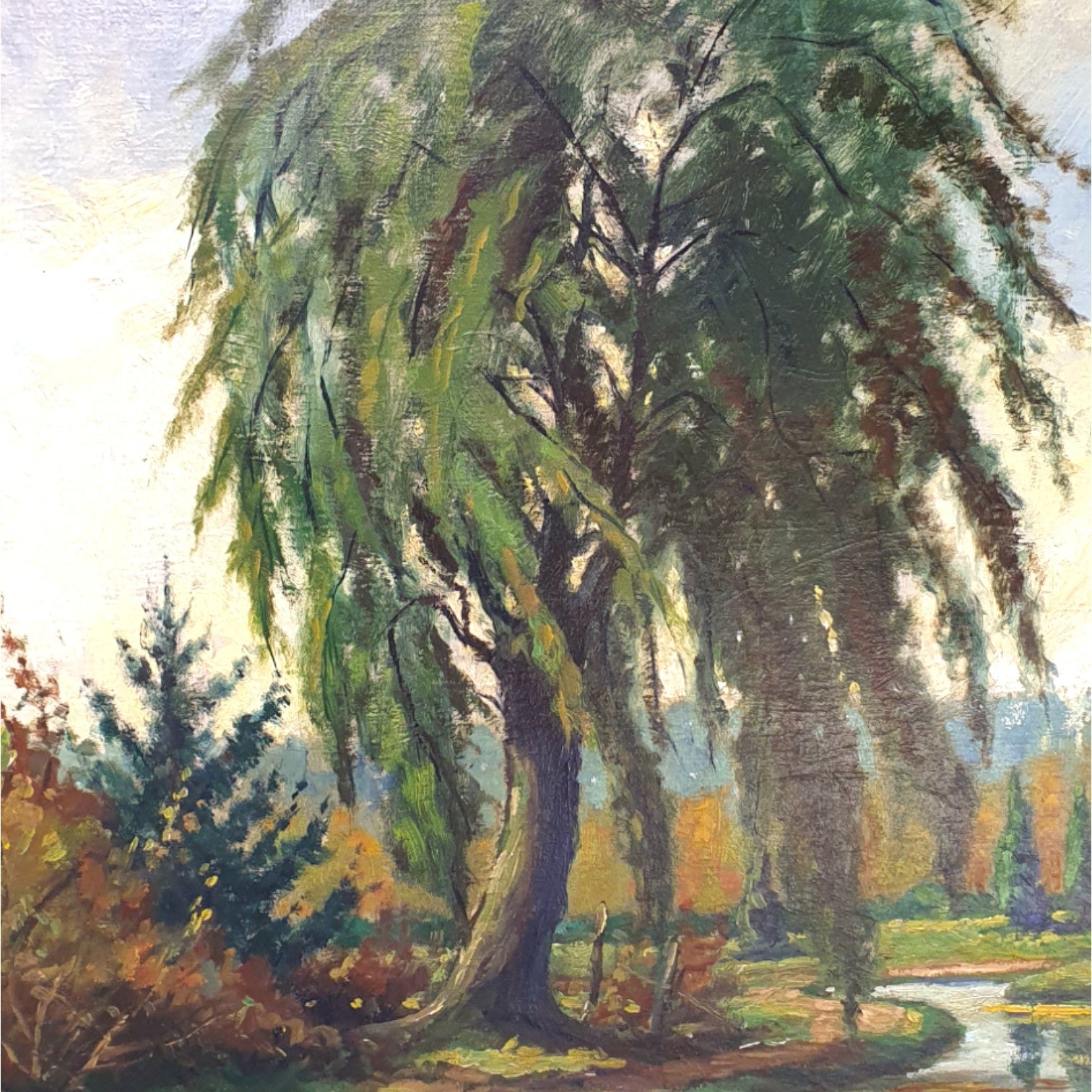 An(toon) Jacobus Hovens, 'Vijverlandschap', ca 1940-1950-4