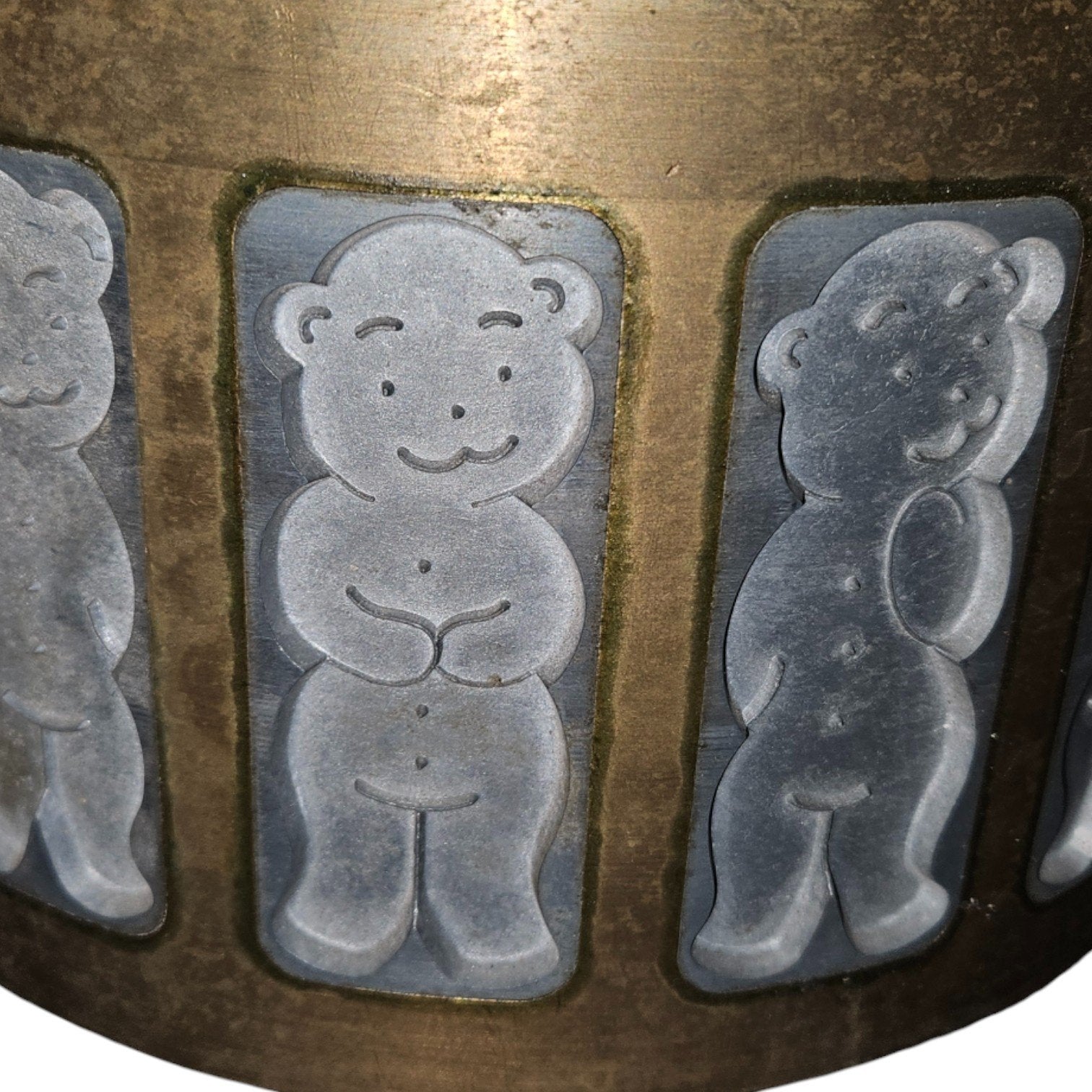 Rol voor biscuitmachine met uitsteekvorm beertjes, 20e eeuw